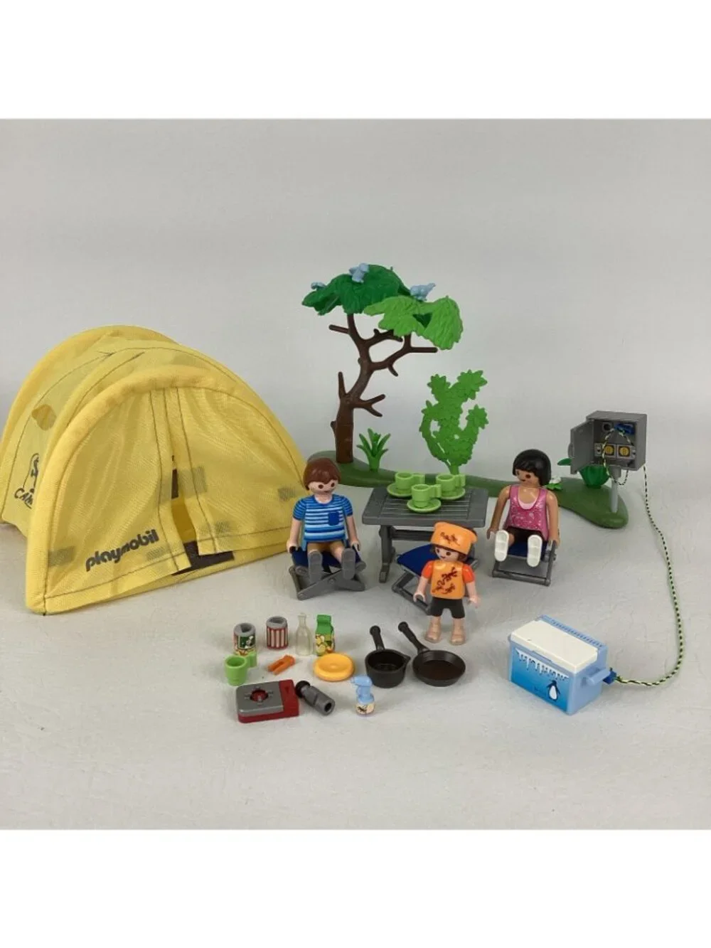 Playmobil Family Camping Trip 5435 Playset w Figures Tent Bundle Set Geobra 2013